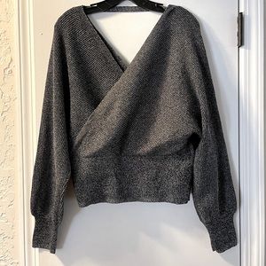 International Concepts cropped wrap sweater